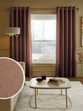 Orange herringbone made to measure curtains - British product