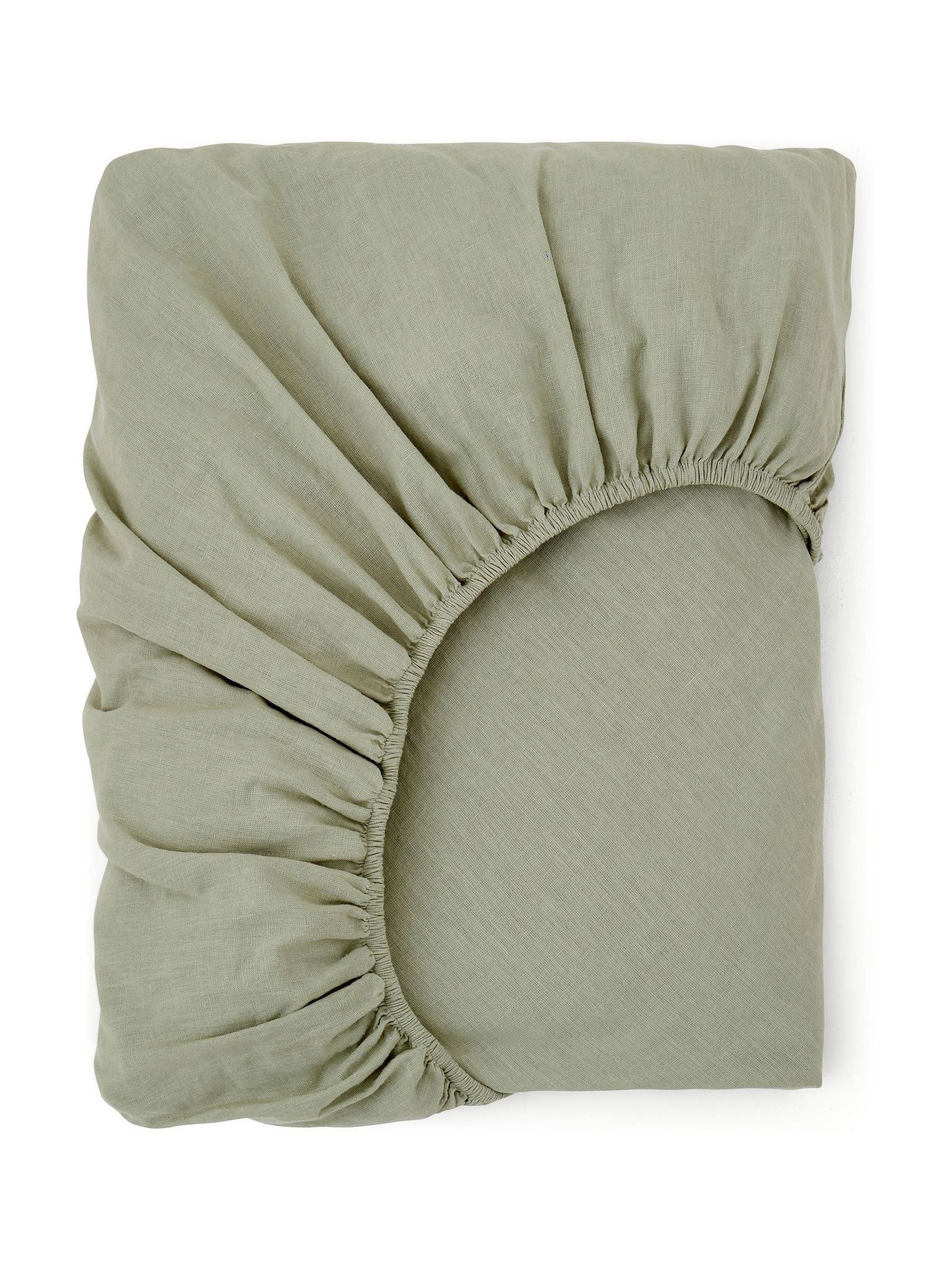 Martex Pistachio Green Touch Of Linen Fitted Sheet