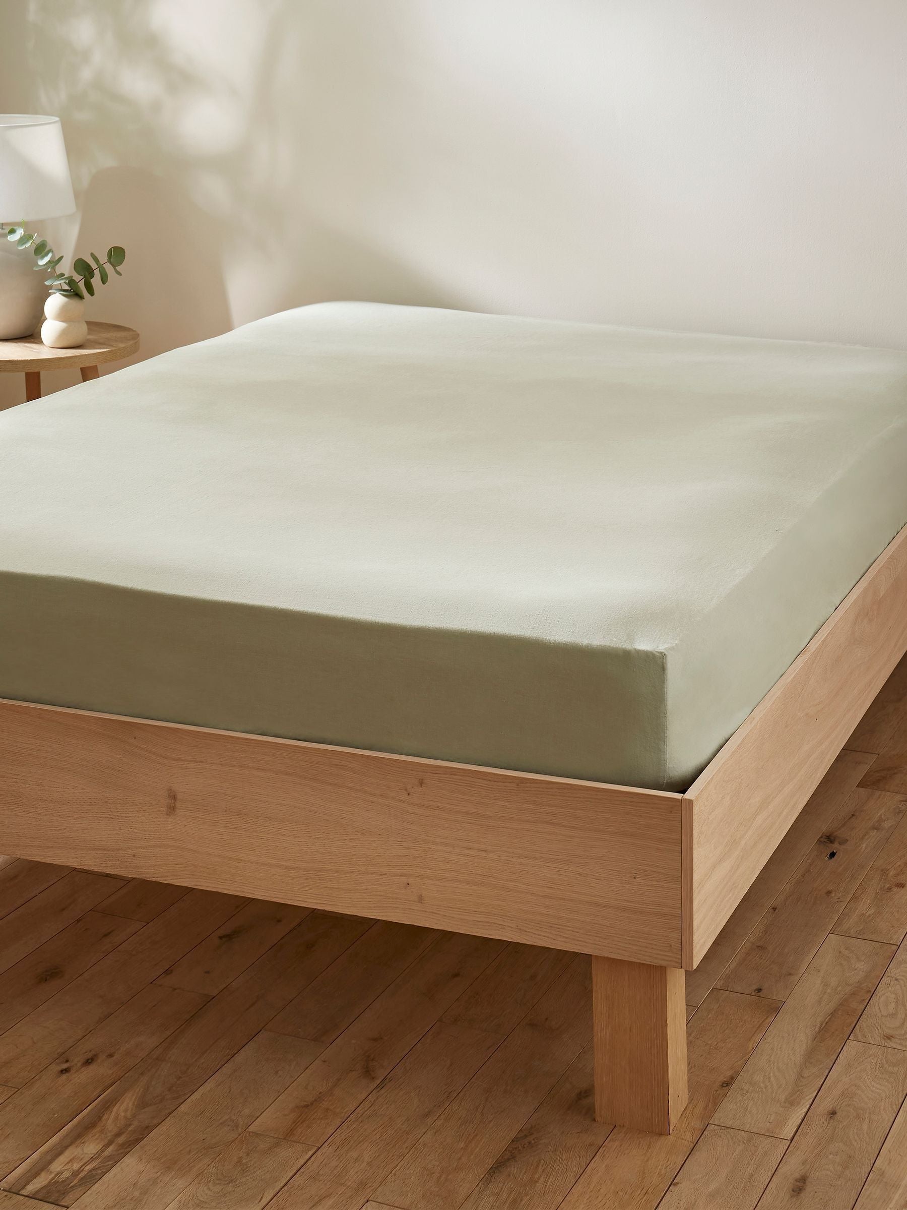 Martex Pistachio Green Touch Of Linen Fitted Sheet