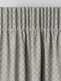 Blue geometric curtains made to measure - British product