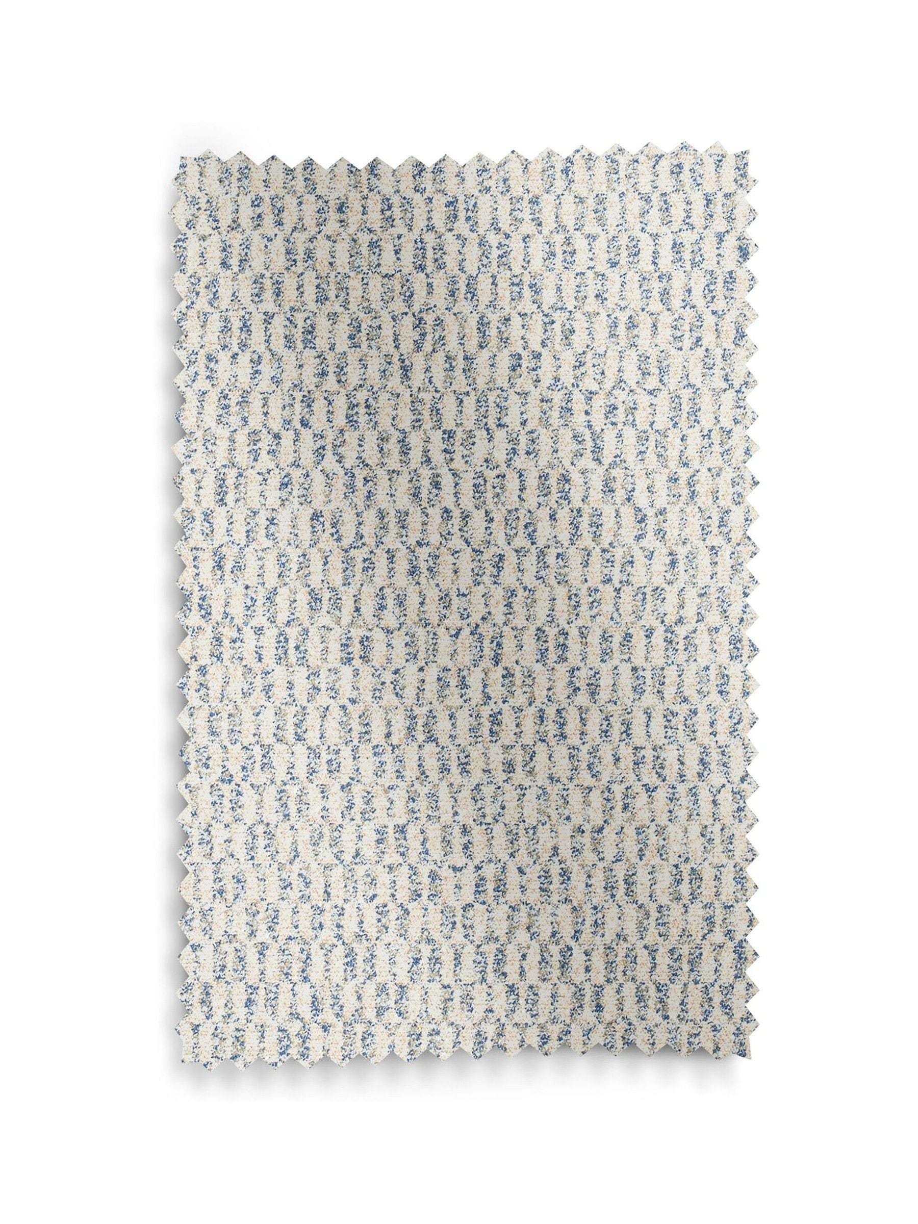 Blue geometric curtains made to measure - British product
