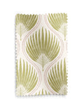Poale green cotton curtains leaf print, UK version