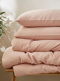 Martex Seashell Pink Touch Of Linen Duvet Cover Set