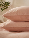 Martex Seashell Pink Touch of Linen Pillowcases Pair, imported from the UK