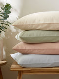 Martex Seashell Pink Touch of Linen Pillowcases Pair, imported from the UK