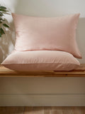 Martex Seashell Pink Touch of Linen Pillowcases Pair, imported from the UK