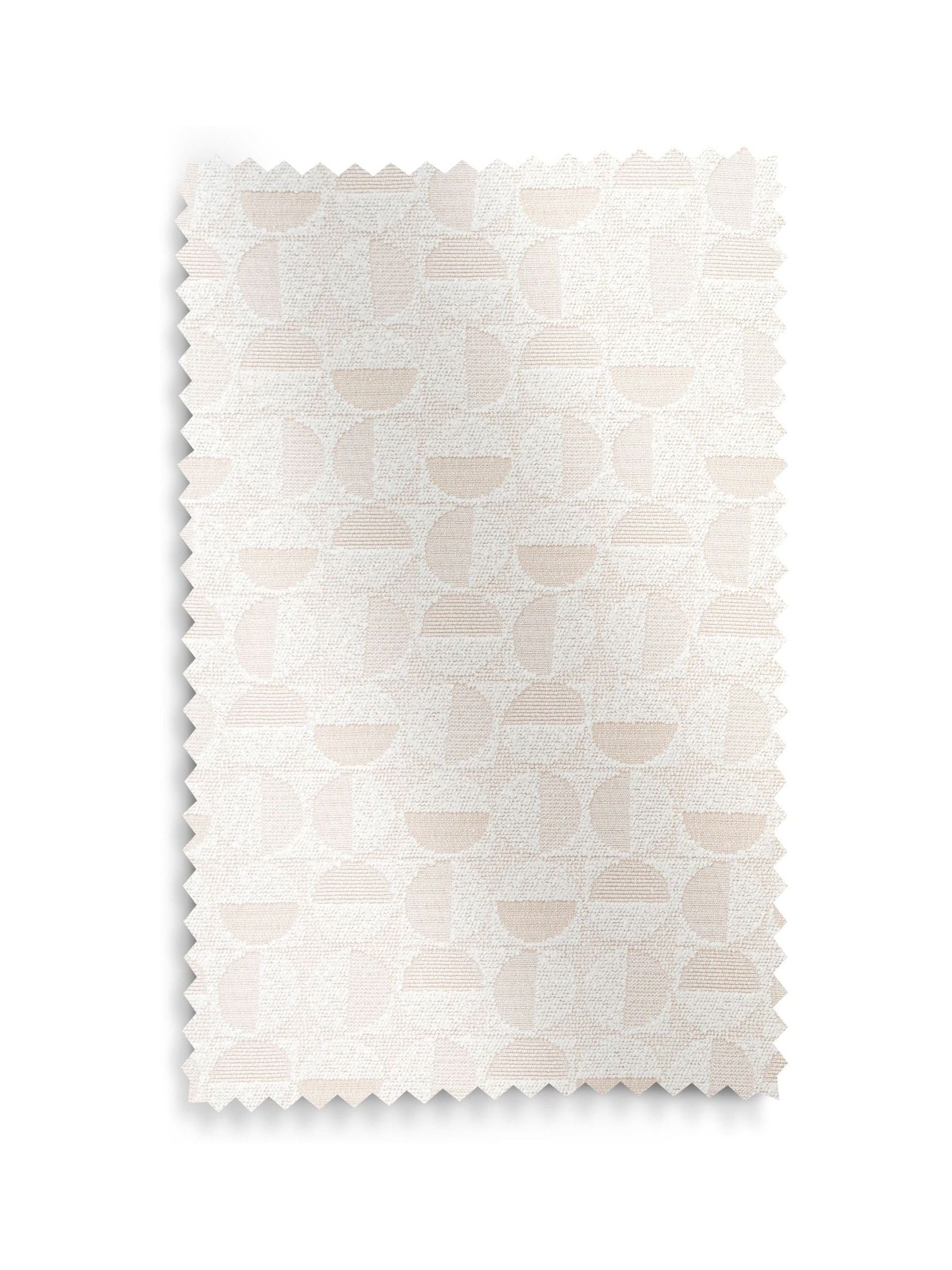 Natural cosy jacquard curtain with geometric pattern (British brand)