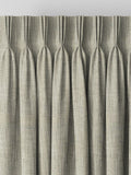 Green knit made-to-measure curtains with herringbone design, UK version