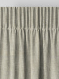 Green knit made-to-measure curtains with herringbone design, UK version