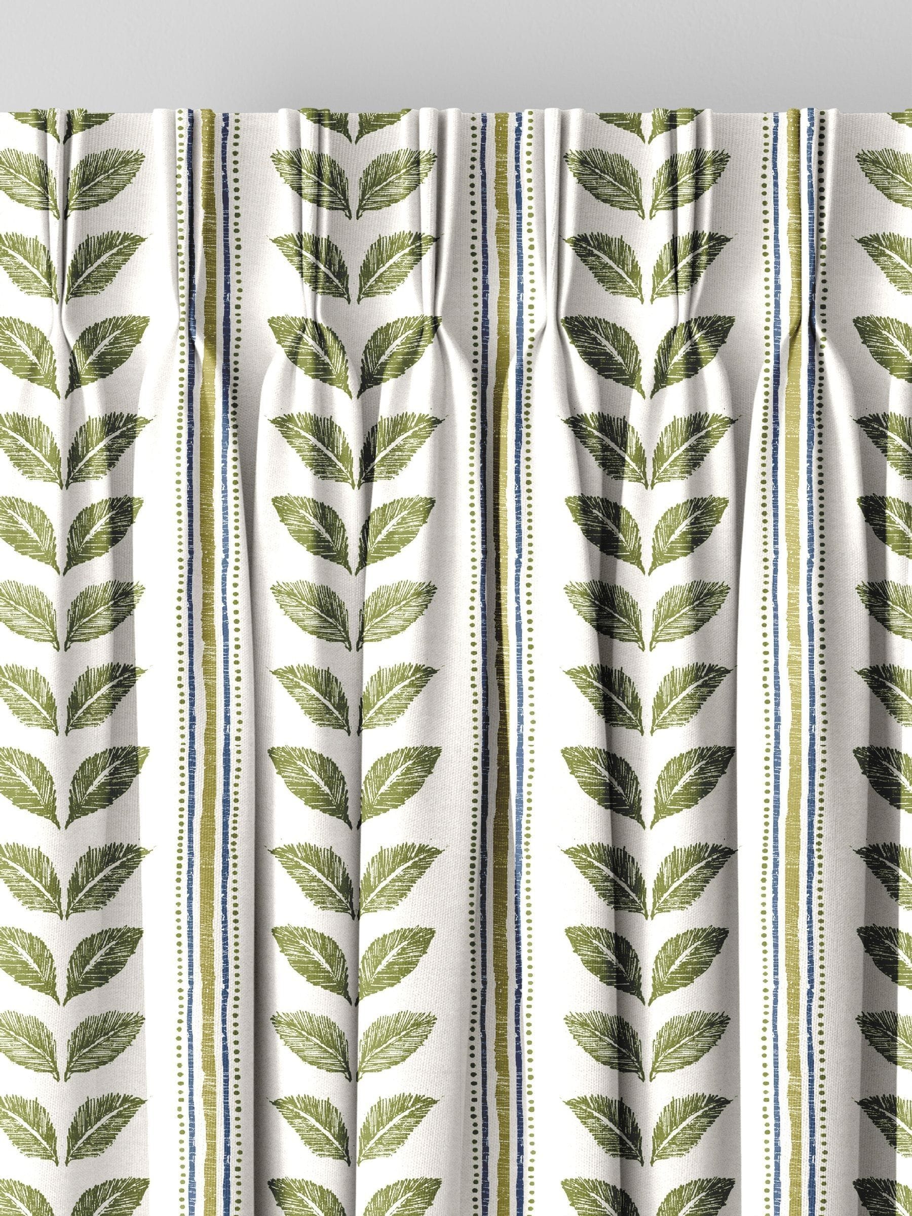 Green Liber green made to measure cotton curtains (British brand)