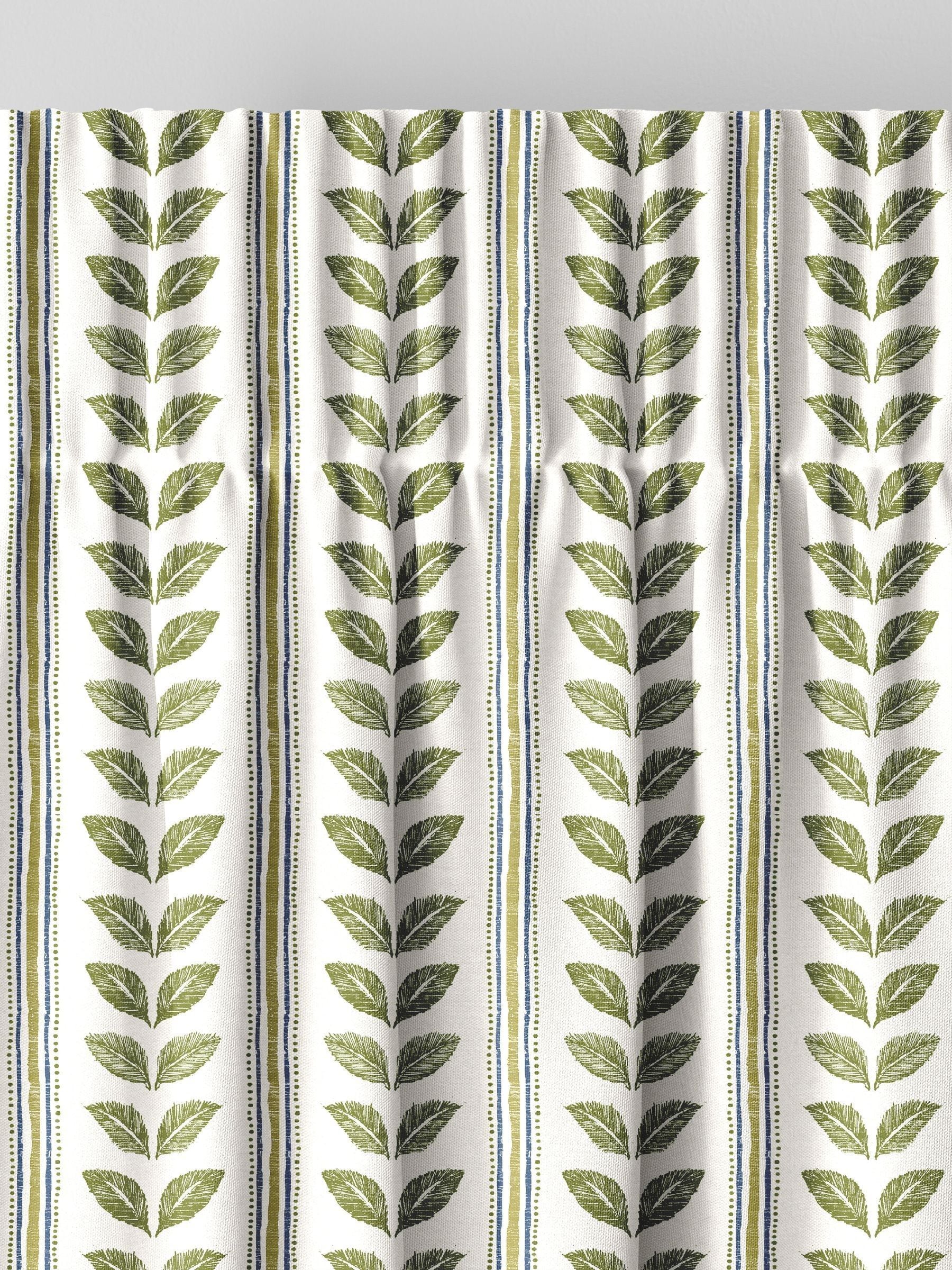 Green Liber green made to measure cotton curtains (British brand)