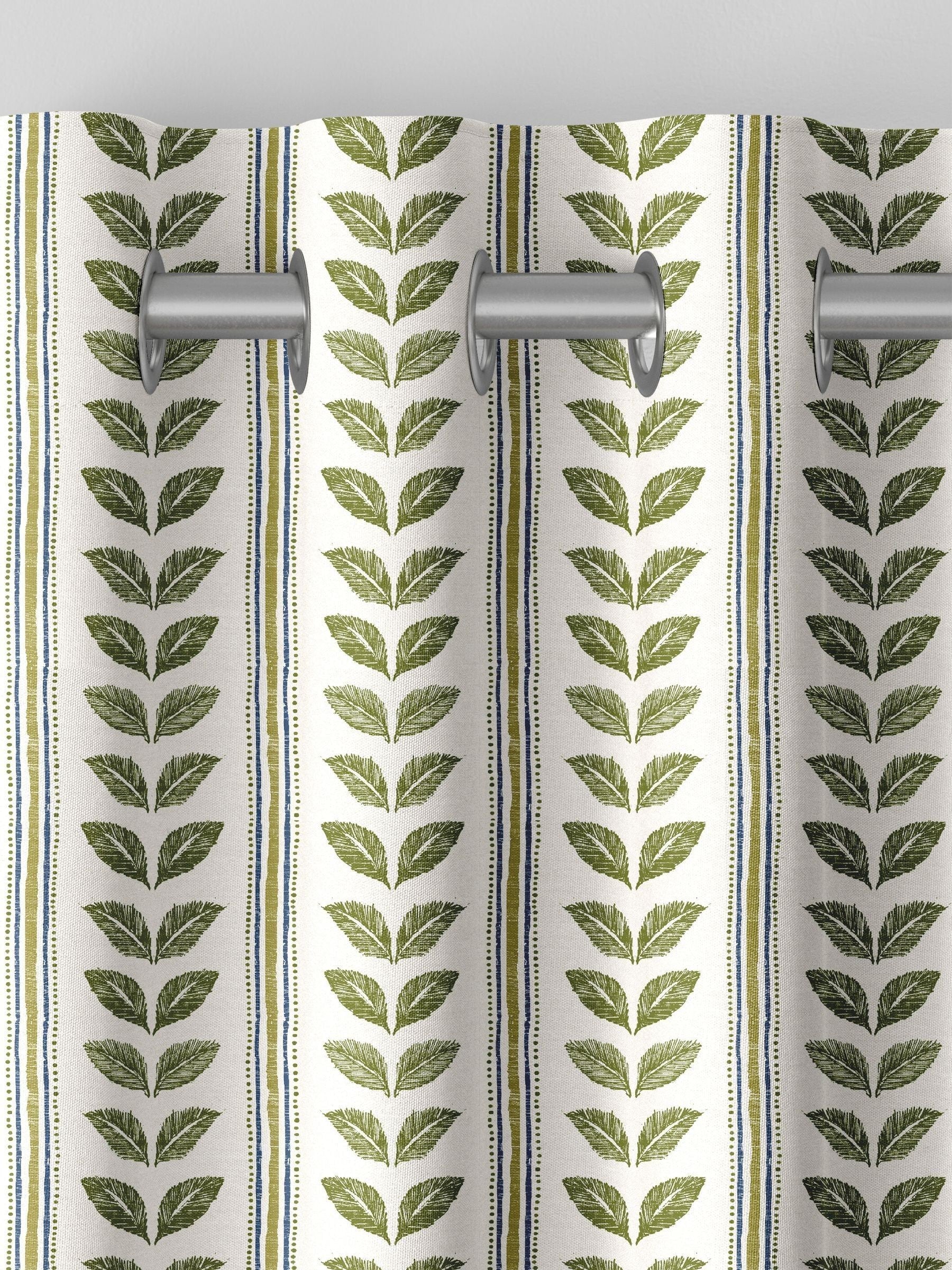 Green Liber green made to measure cotton curtains (British brand)