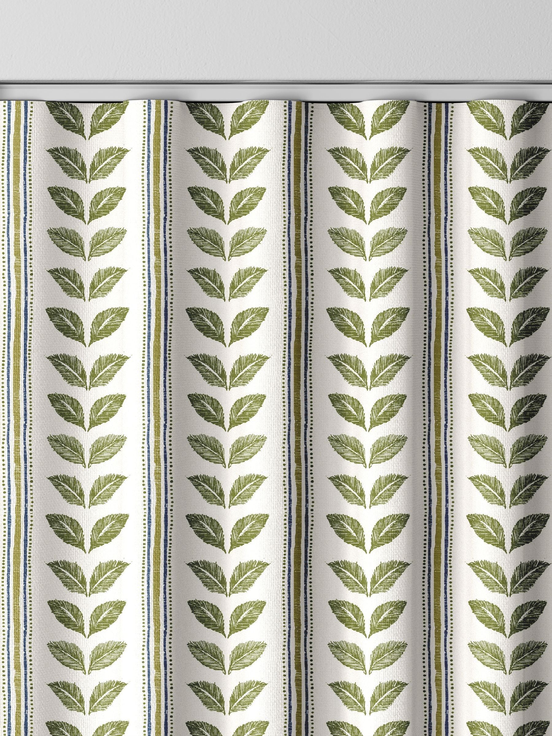 Green Liber green made to measure cotton curtains (British brand)
