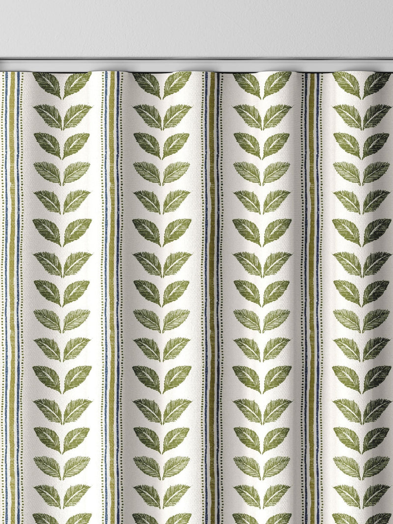 Green Liber green made to measure cotton curtains (British brand)