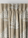 Natural Midori made to measure grey jacquard curtains (British brand)