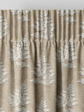 Natural Midori made to measure grey jacquard curtains (British brand)