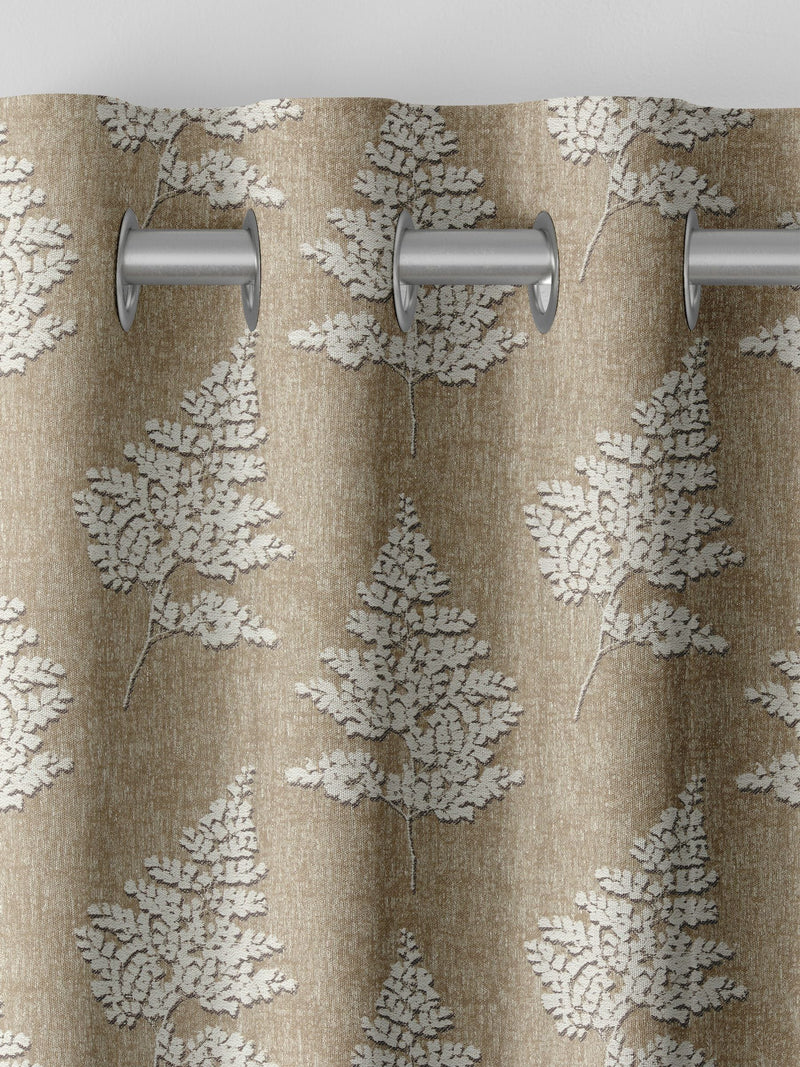 Natural Midori made to measure grey jacquard curtains (British brand)