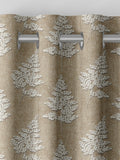 Natural Midori made to measure grey jacquard curtains (British brand)