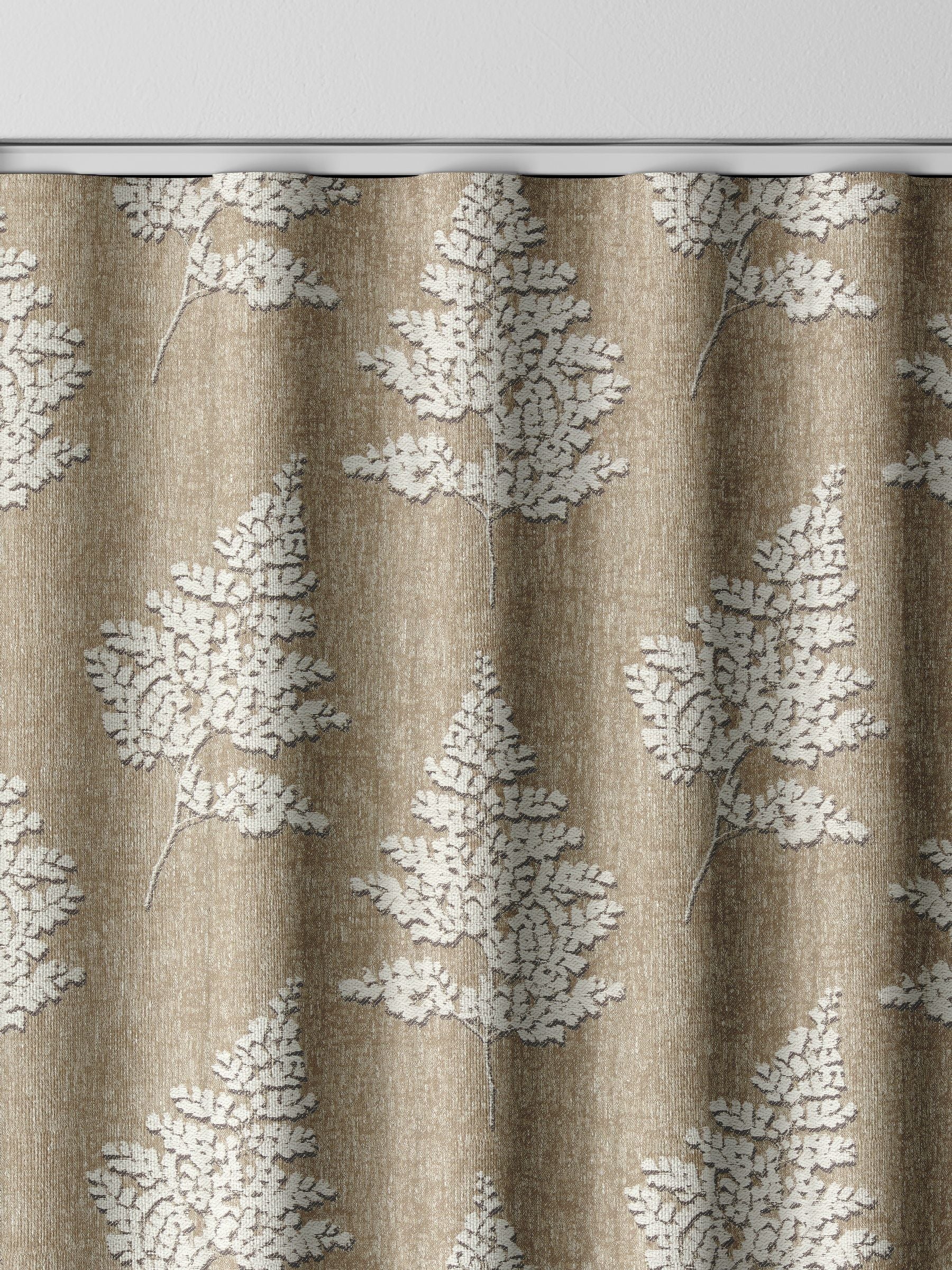 Natural Midori made to measure grey jacquard curtains (British brand)