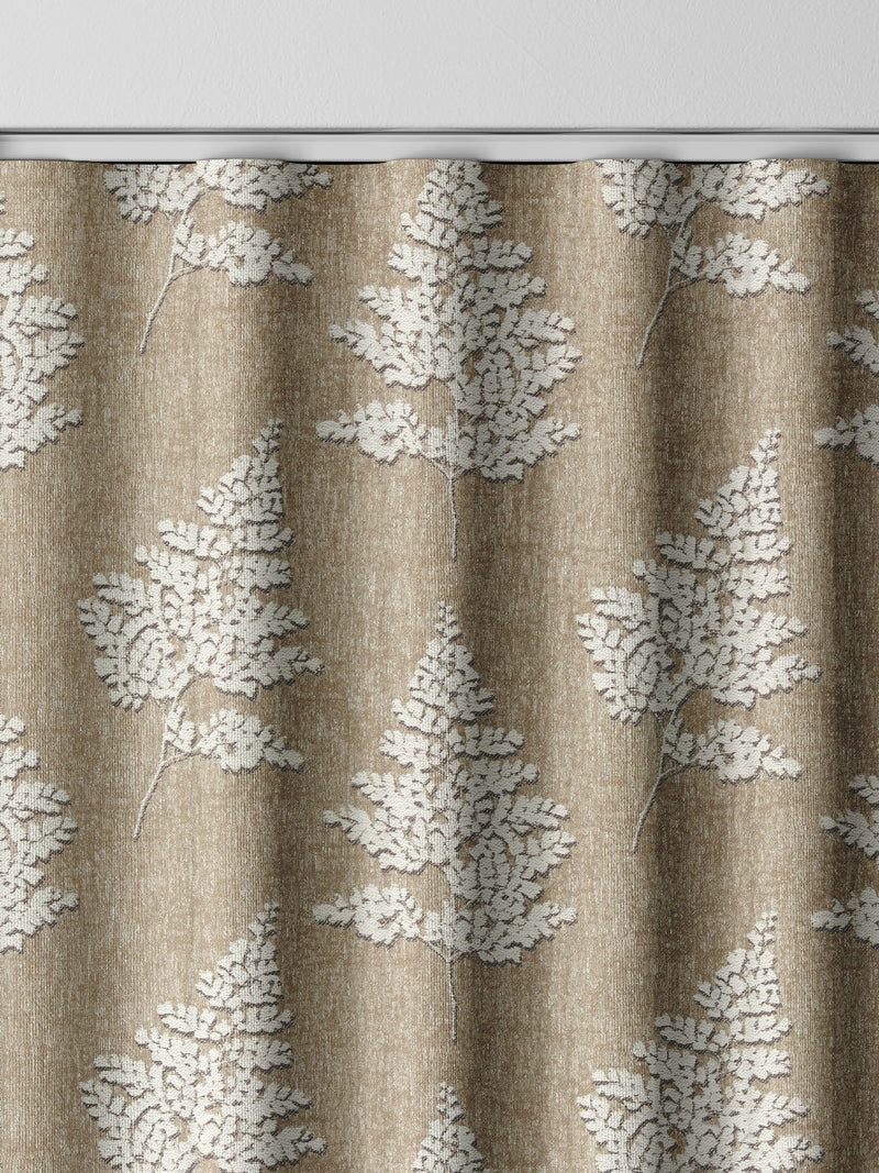 Natural Midori made to measure grey jacquard curtains (British brand)