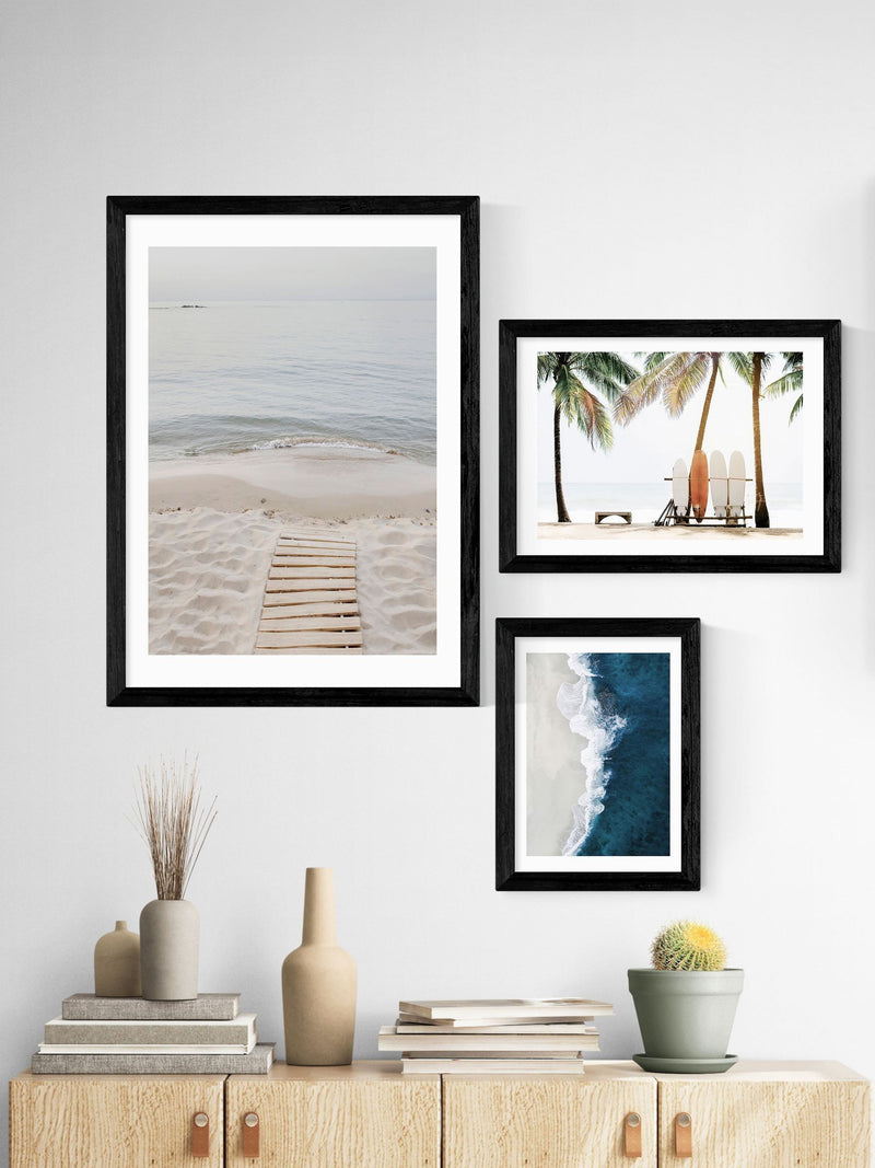 East End Prints Black Ocean Aerial by Oh Fine wall art print - British product