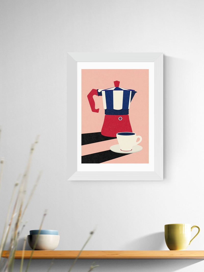 East End Prints White Mokka Pot wall art - British product