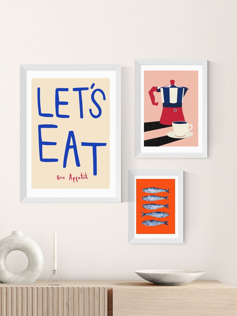 East End Prints White Mokka Pot wall art - British product