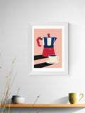 East End Prints White Mokka Pot wall art - British product
