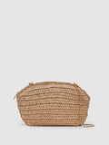 Reiss Natural Fern raffia-effect clutch bag, UK version