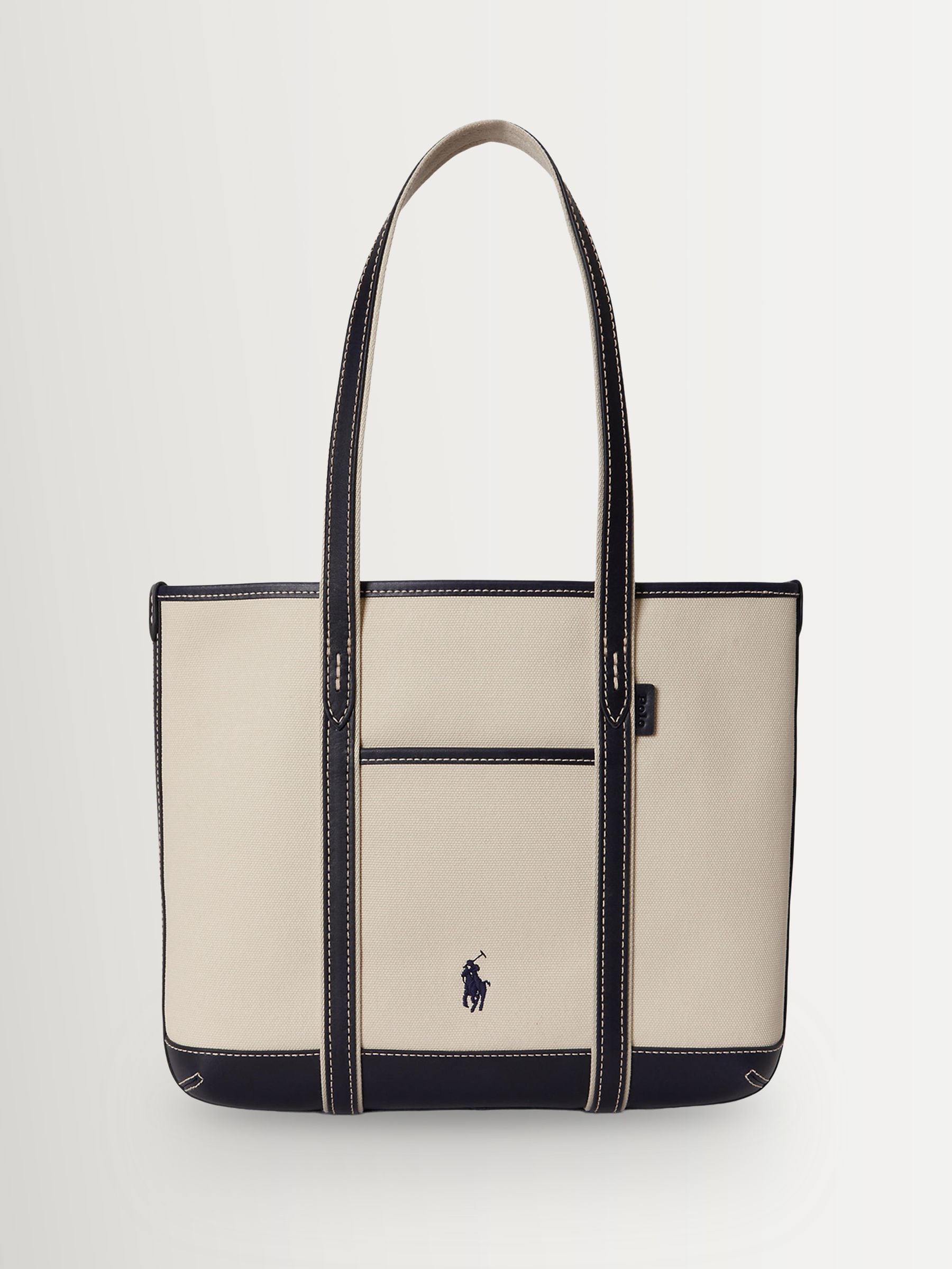 Polo Ralph Lauren canvas and leather shopper tote bag, imported from the UK