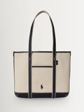 Polo Ralph Lauren canvas and leather shopper tote bag, imported from the UK