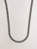 Silver Tone Stainless Steel Curb Chain Necklace