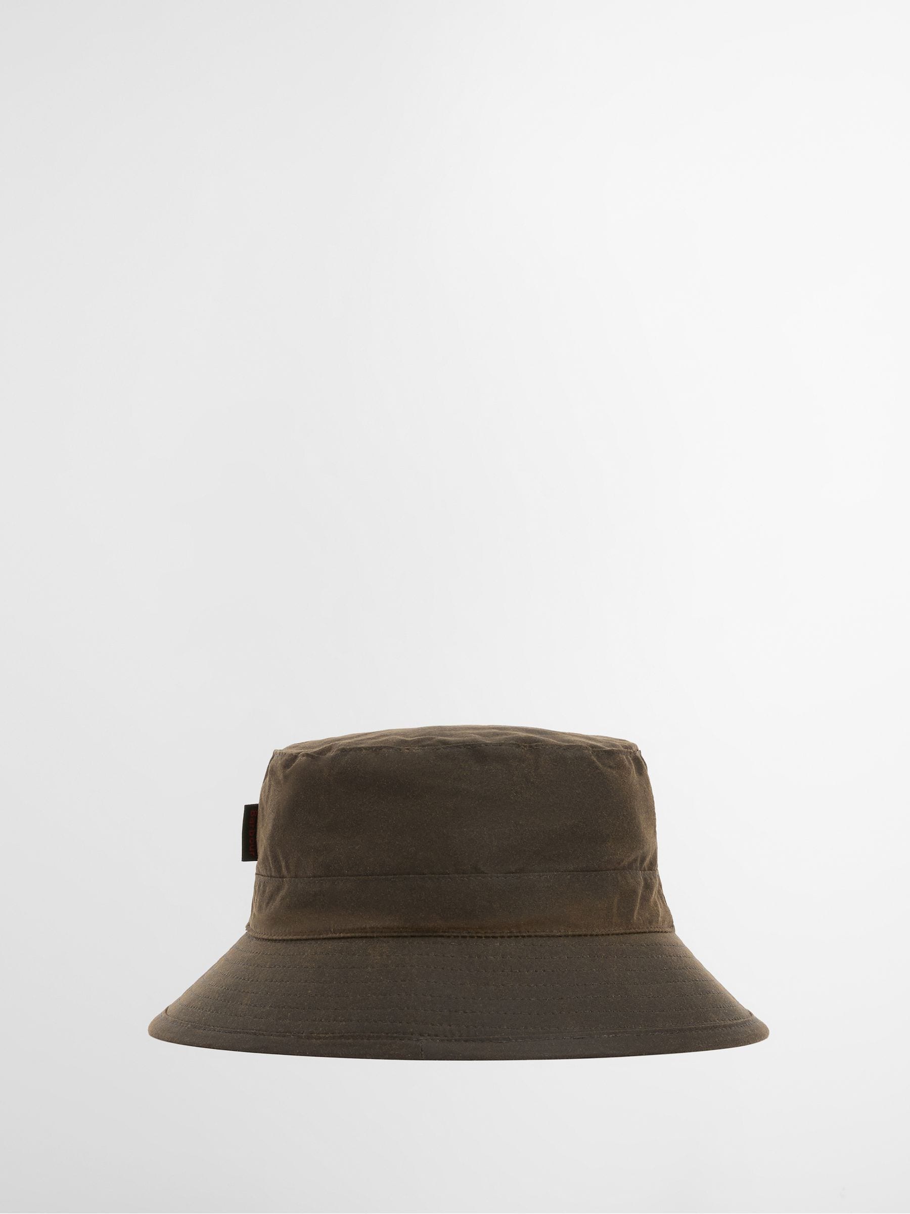 Barbour green wax bucket hat - British product