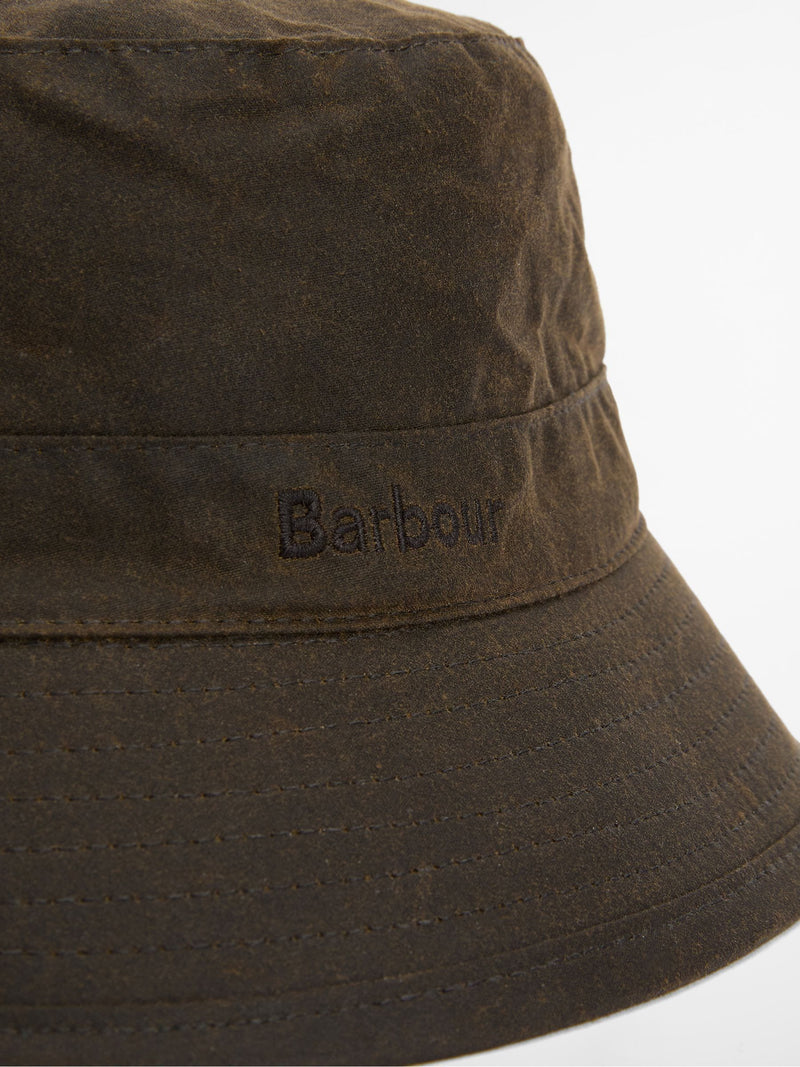 Barbour green wax bucket hat - British product
