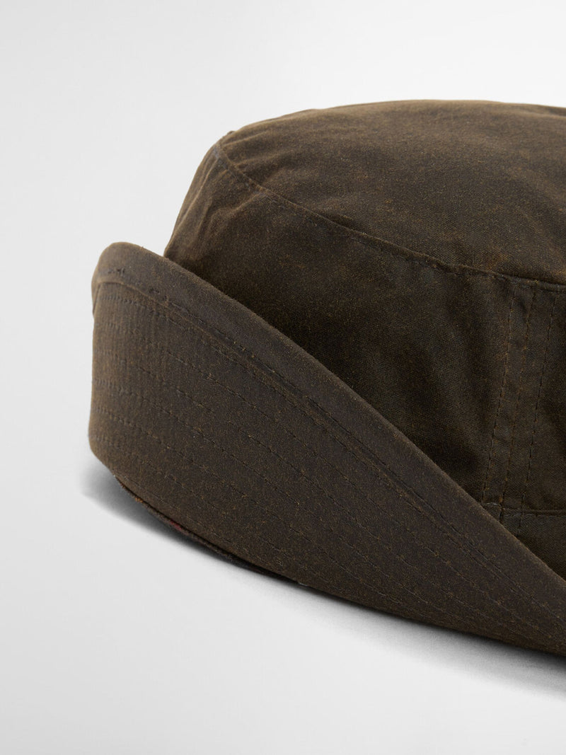 Barbour green wax bucket hat - British product