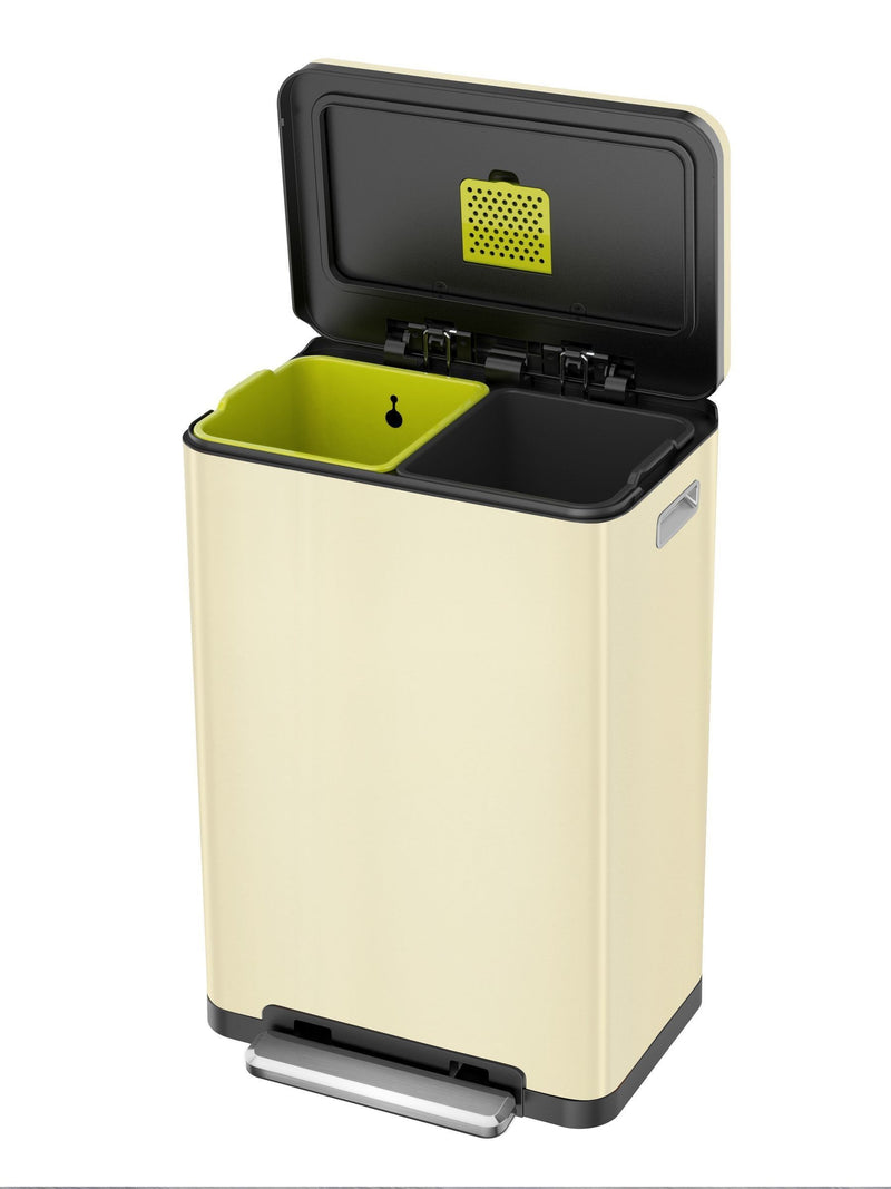 Eko Cube Bin Cream 40L, UK version
