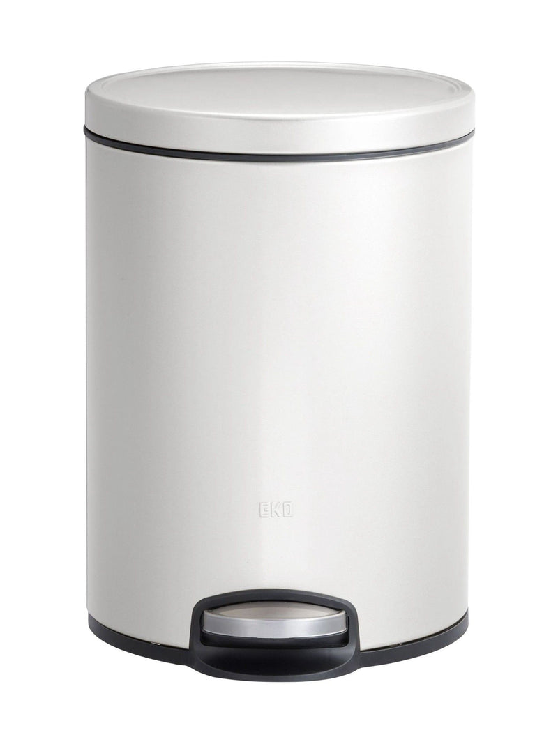 Eko White Eva bathroom bin 5 litre, imported from the UK