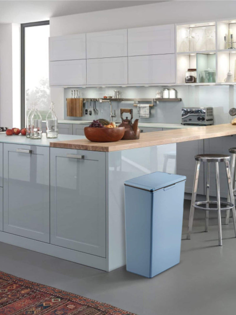 Eko Titanium Blue Morandi Touch Bin 40L