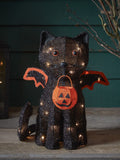 Lights4fun black cat Halloween decoration 39cm, UK version