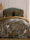 Sara Miller Green Owl Forest bed linen set (British brand)