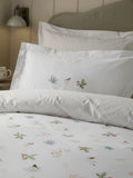 Sophie Allport White Orchard Birds 200 Thread Count Duvet Cover and Pillowcase Set