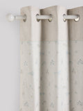 Neutral mini jungle eyelet blackout curtains (British brand)