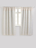 Neutral Mini Jungle pencil pleat blackout curtains imported from the UK