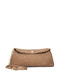 Dune London Brown Encourage Woven Clutch Bag (British brand)