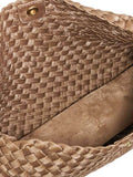 Dune London Brown Encourage Woven Clutch Bag (British brand)
