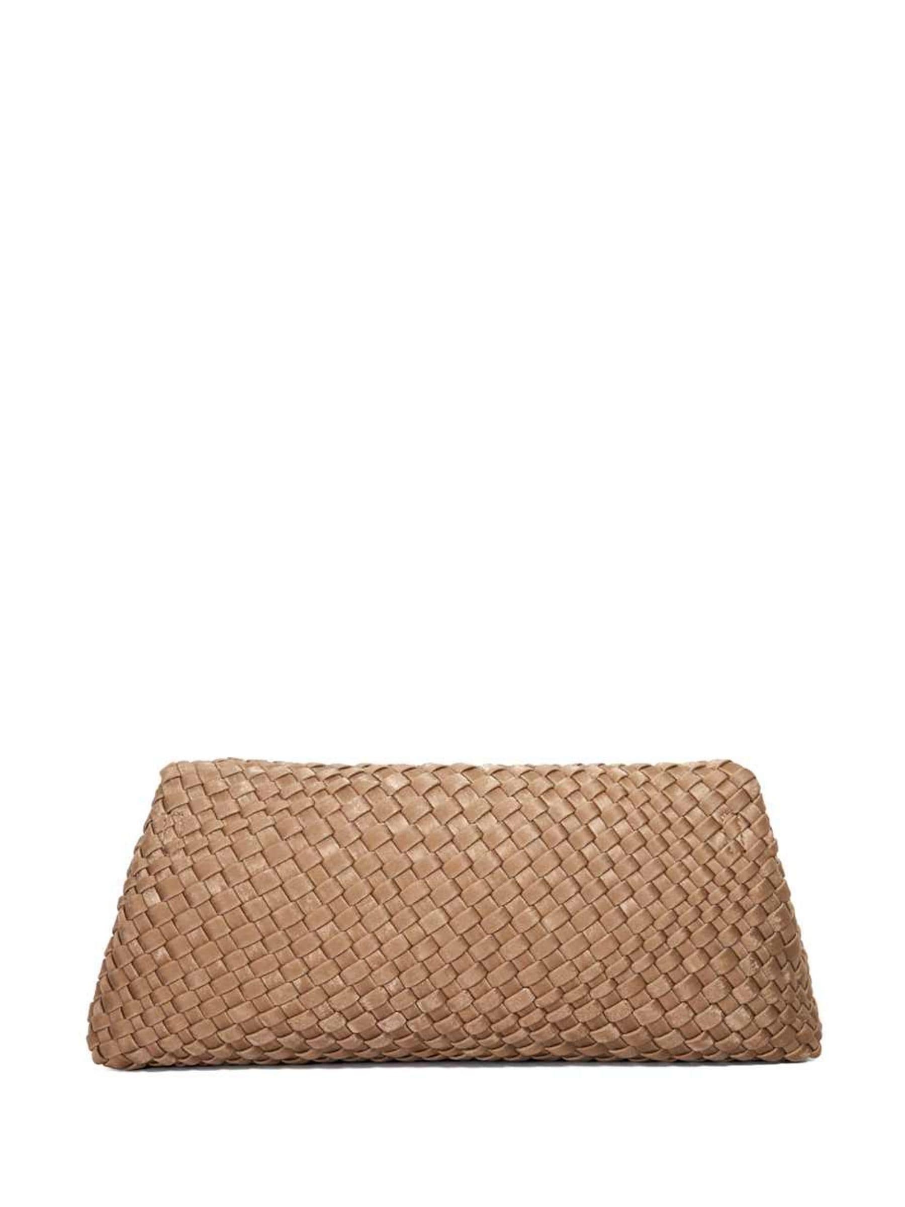 Dune London Brown Encourage Woven Clutch Bag (British brand)