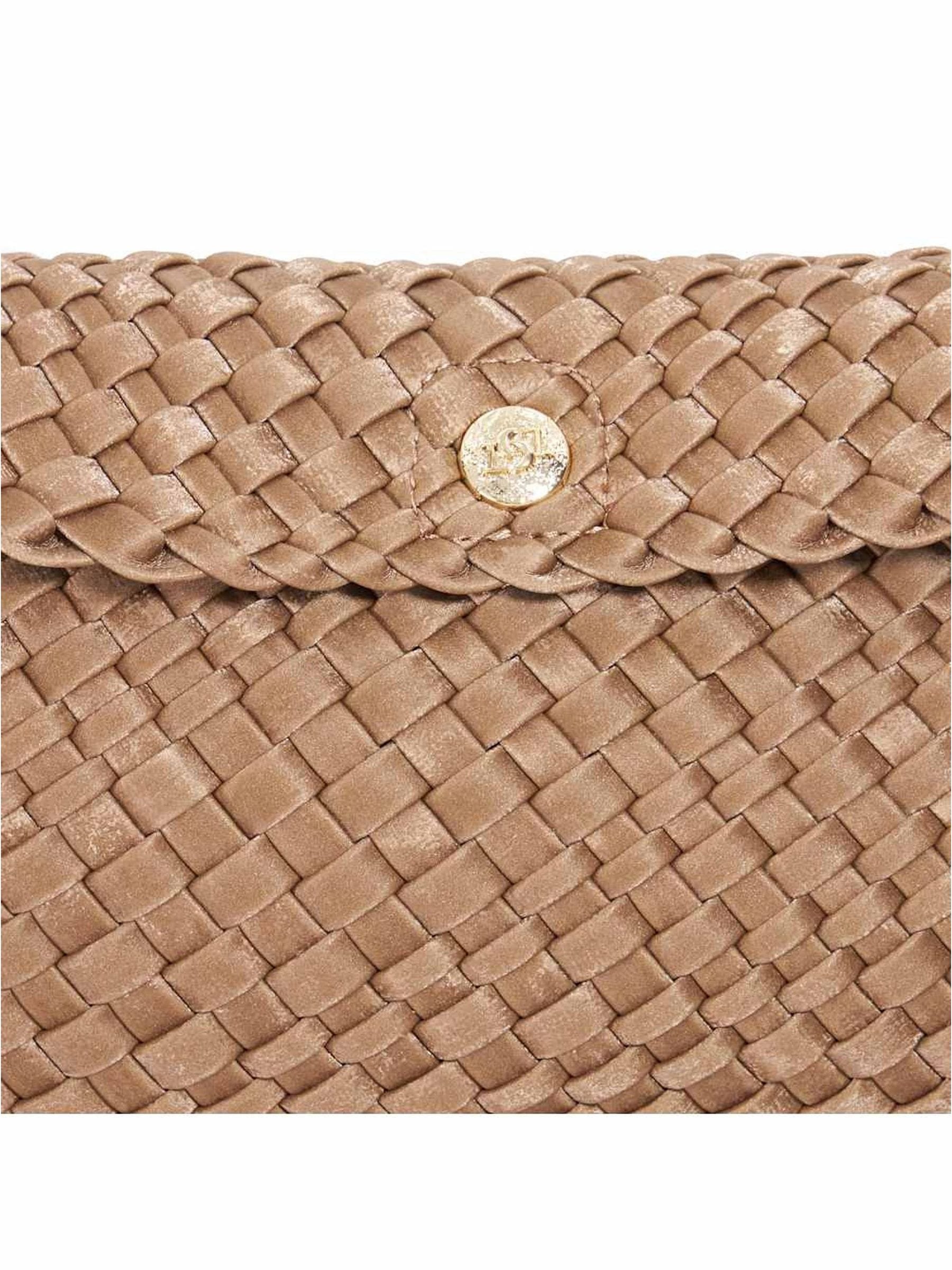 Dune London Brown Encourage Woven Clutch Bag (British brand)