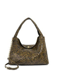 Dune London Brown Deliberate Large Woven Slouch Bag
