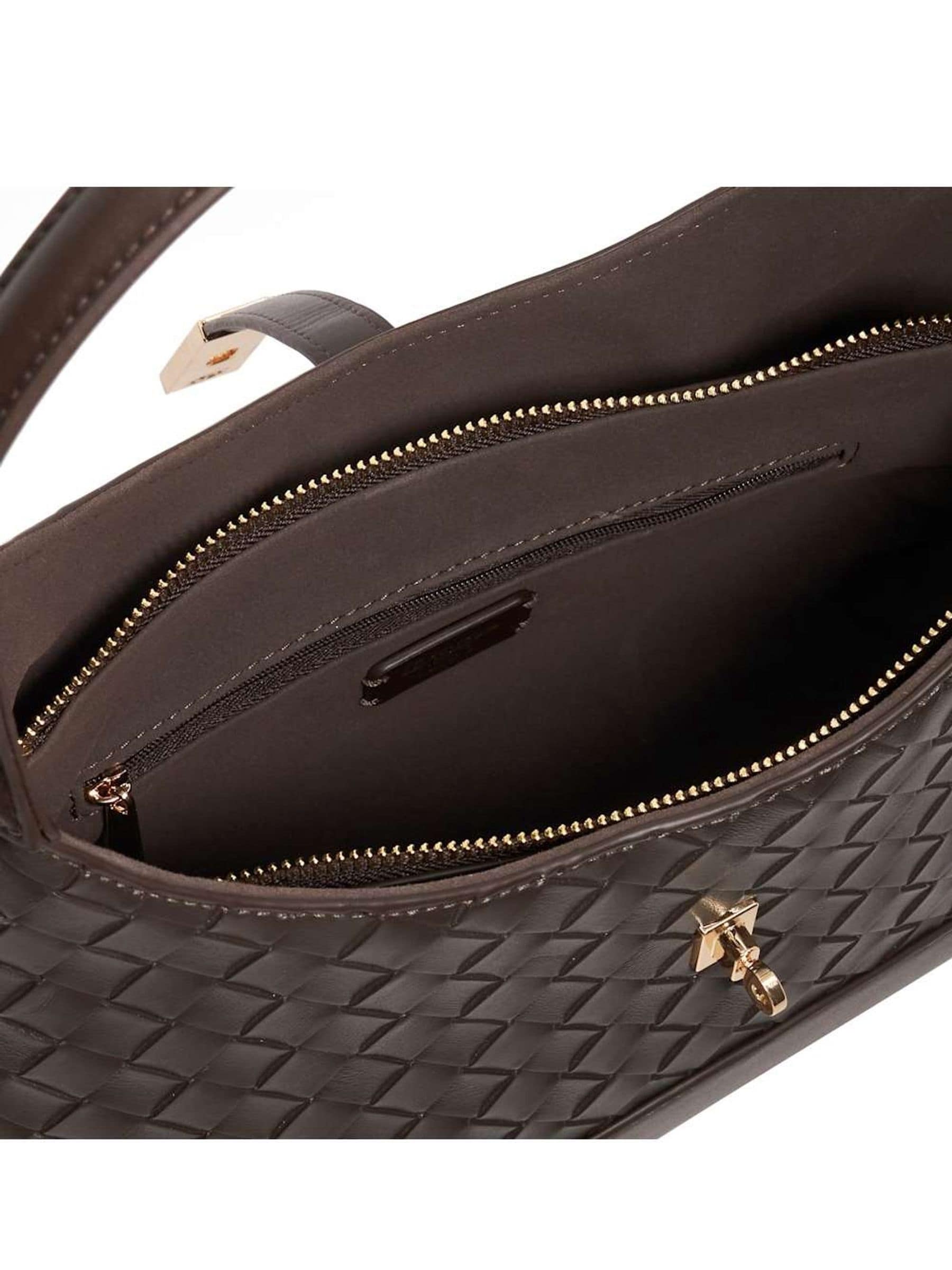 Dune London brown medium turnlock shoulder bag (British brand)