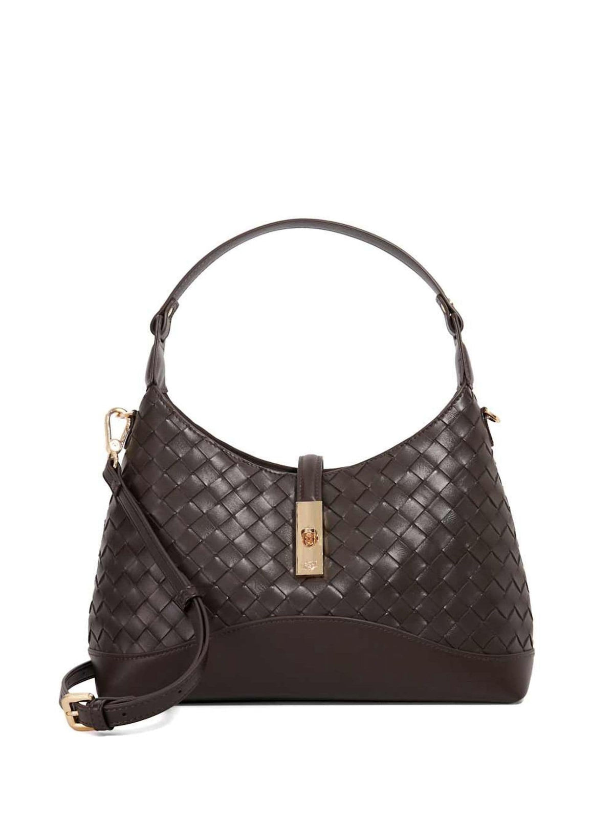 Dune London brown medium turnlock shoulder bag (British brand)